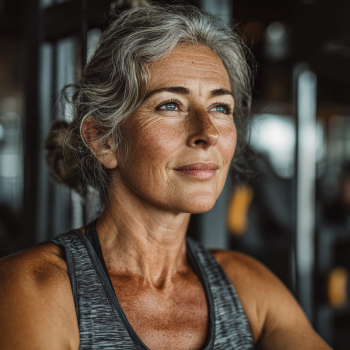 Активні літні люди на тренуванні