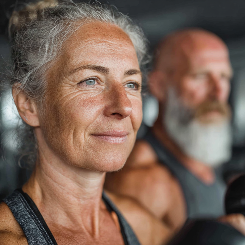 Група літніх людей на тренуванні